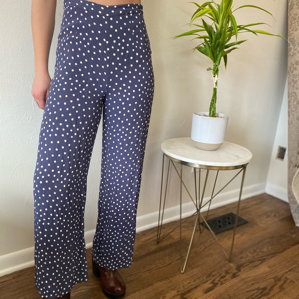 Funky patterned blue pants - Picture 3 of 3